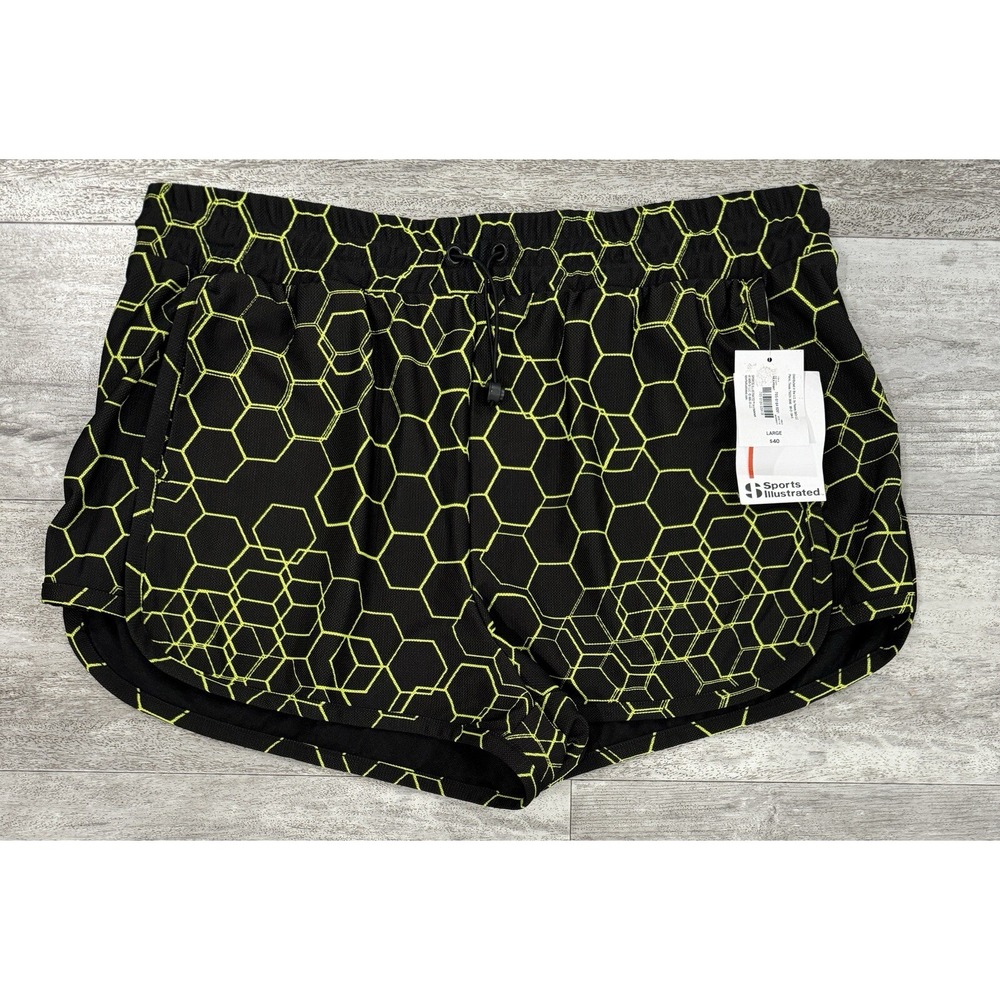 Sports Illustrated Hexagon Geometric Print Running Shorts Womens Large NEW